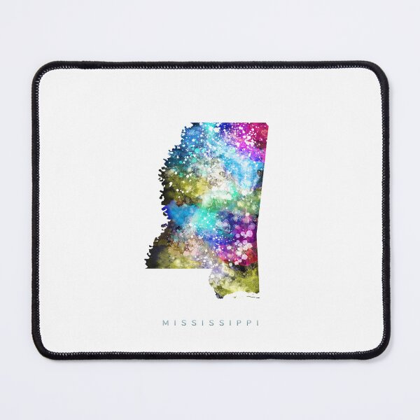 Item preview, Mississippi Map Watercolor Painting designed and sold by InkistPrints.