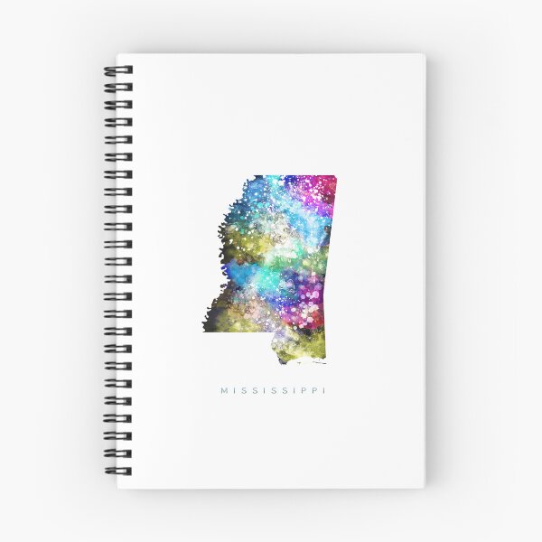Item preview, Mississippi Map Watercolor Painting designed and sold by InkistPrints.