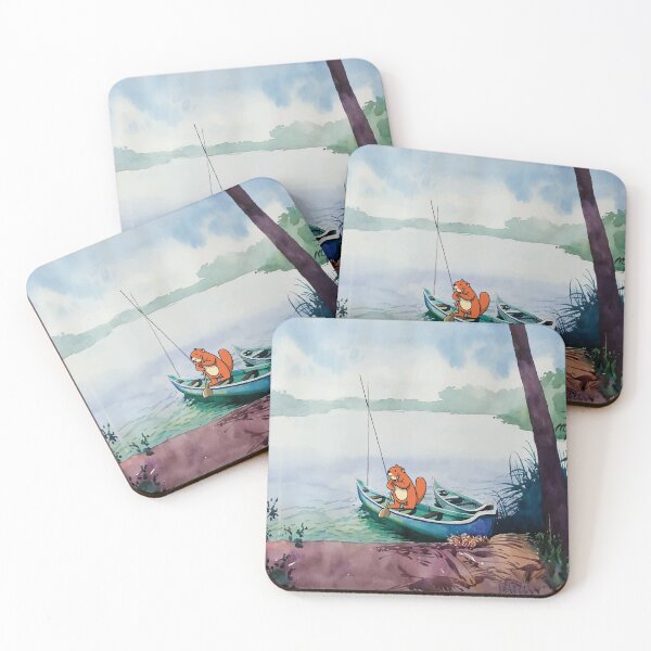 Item preview, Watercolor Cute Beaver In Nature designed and sold by virillanissa.