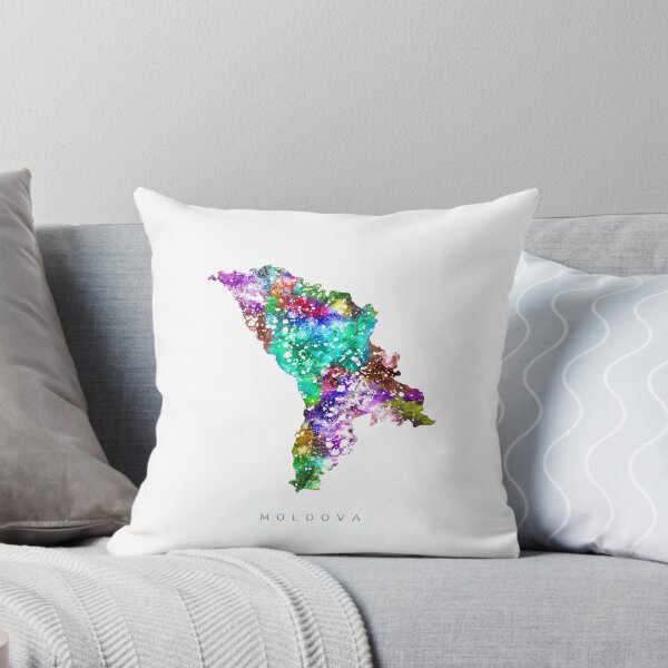 Item preview, Moldova Map Watercolor Painting designed and sold by InkistPrints.