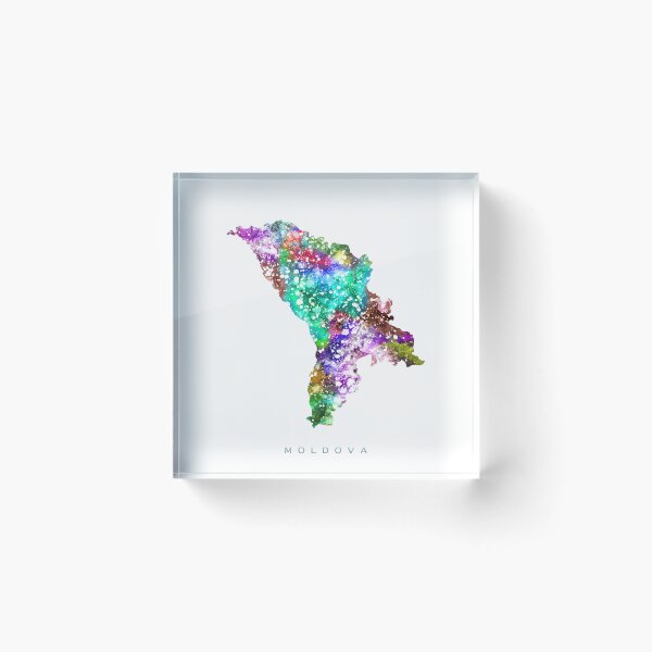 Item preview, Moldova Map Watercolor Painting designed and sold by InkistPrints.