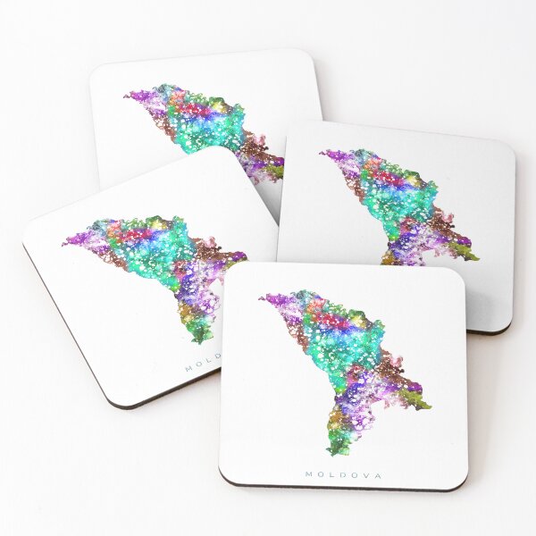 Item preview, Moldova Map Watercolor Painting designed and sold by InkistPrints.