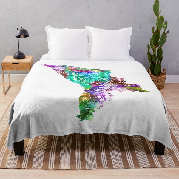 Item preview, Moldova Map Watercolor Painting designed and sold by InkistPrints.