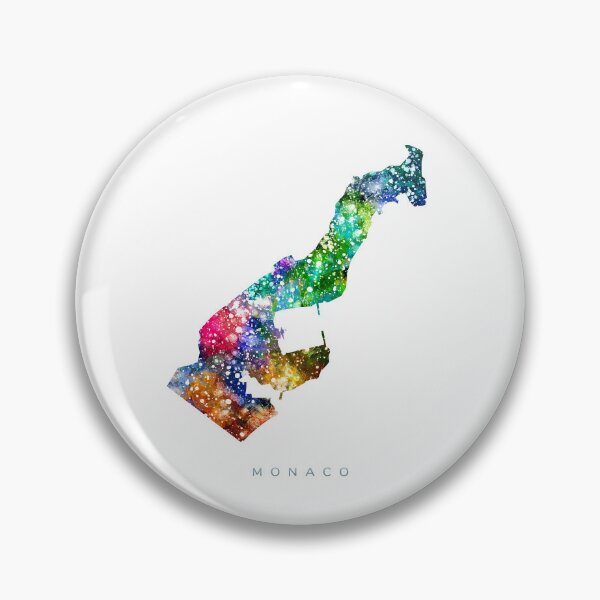 Item preview, Monaco Map Watercolor Painting designed and sold by InkistPrints.