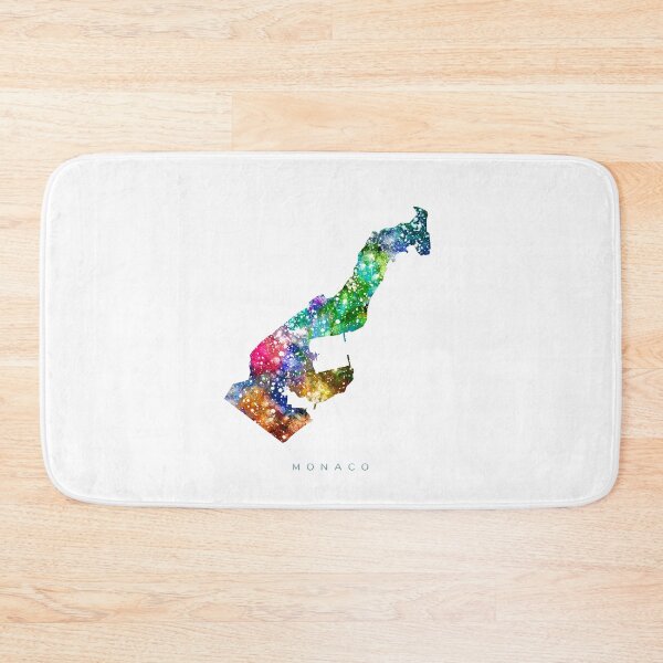 Item preview, Monaco Map Watercolor Painting designed and sold by InkistPrints.