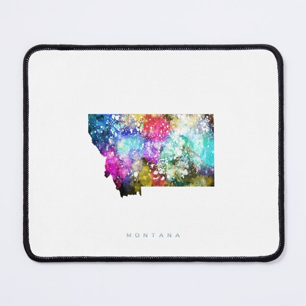 Item preview, Montana Map Watercolor Painting designed and sold by InkistPrints.