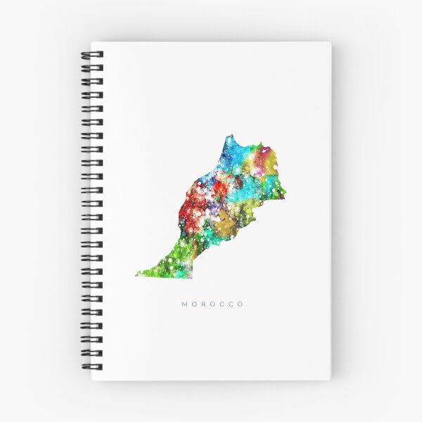 Item preview, Morocco Map Watercolor Painting designed and sold by InkistPrints.