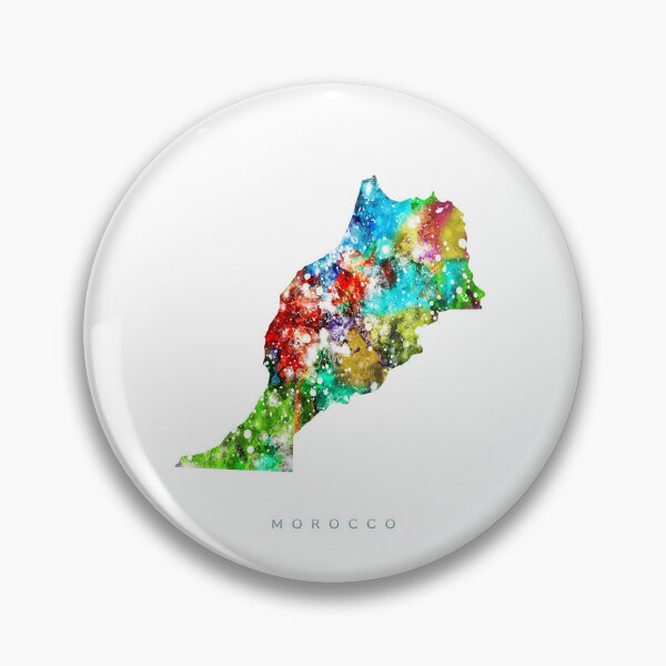 Item preview, Morocco Map Watercolor Painting designed and sold by InkistPrints.