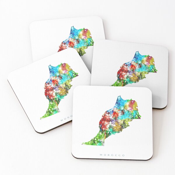 Item preview, Morocco Map Watercolor Painting designed and sold by InkistPrints.