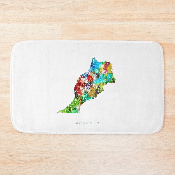 Item preview, Morocco Map Watercolor Painting designed and sold by InkistPrints.