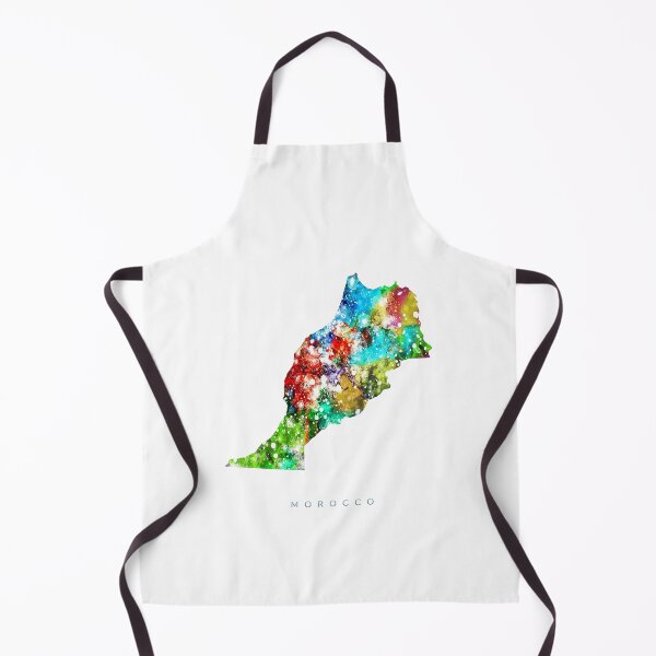 Item preview, Morocco Map Watercolor Painting designed and sold by InkistPrints.