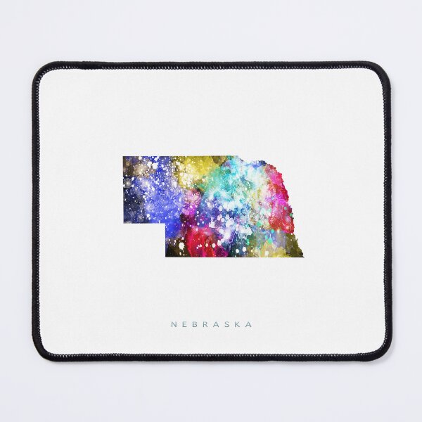 Item preview, Nebraska Map Watercolor Painting designed and sold by InkistPrints.