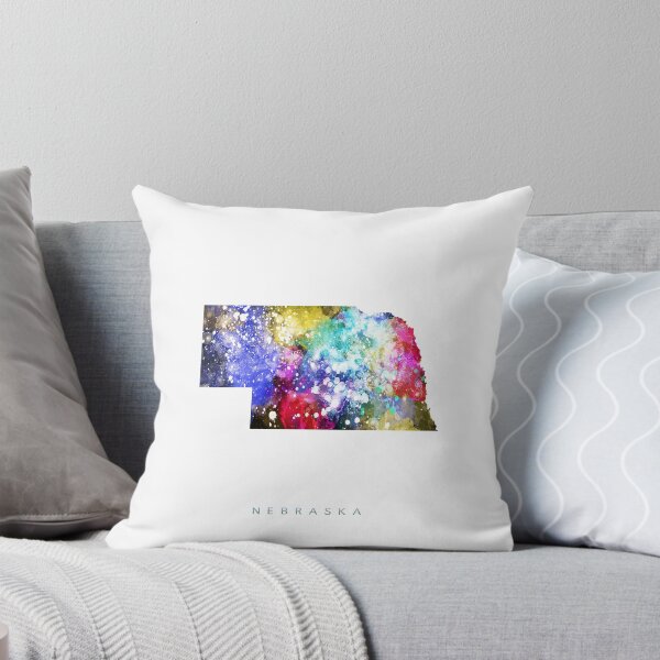 Item preview, Nebraska Map Watercolor Painting designed and sold by InkistPrints.