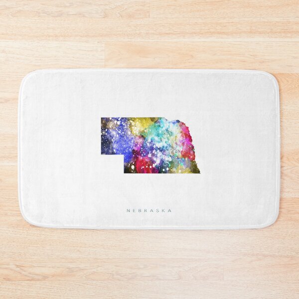 Item preview, Nebraska Map Watercolor Painting designed and sold by InkistPrints.