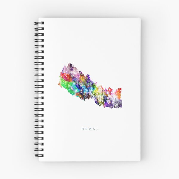 Item preview, Nepal Map Watercolor Painting designed and sold by InkistPrints.