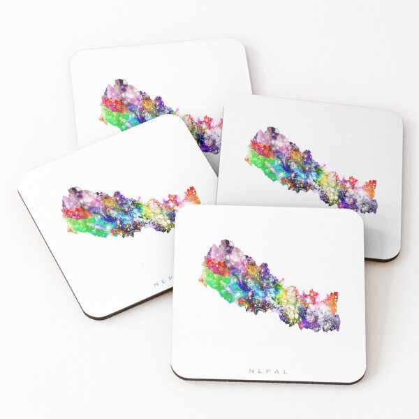 Item preview, Nepal Map Watercolor Painting designed and sold by InkistPrints.