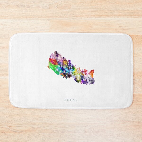 Item preview, Nepal Map Watercolor Painting designed and sold by InkistPrints.