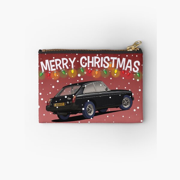 Aperçu de l'œuvre Carte de Noël MGB GT noire créée et vendue par Webazoot Industries - Car Art.