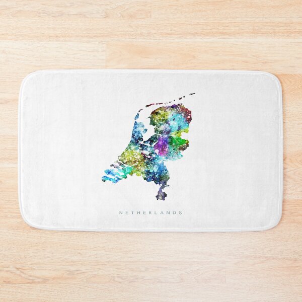 Item preview, Netherlands Map Watercolor Painting designed and sold by InkistPrints.