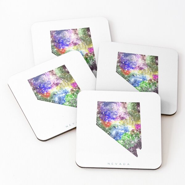 Item preview, Nevada Map Watercolor Painting designed and sold by InkistPrints.