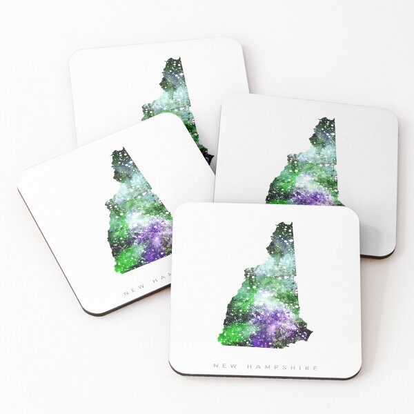 Aperçu de l'œuvre Peinture à l'aquarelle de carte du New Hampshire créée et vendue par InkistPrints.