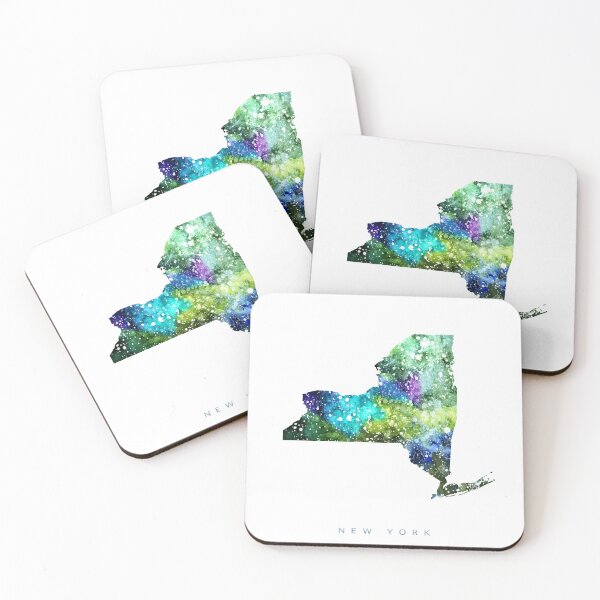 Item preview, New York Map Watercolor Painting designed and sold by InkistPrints.