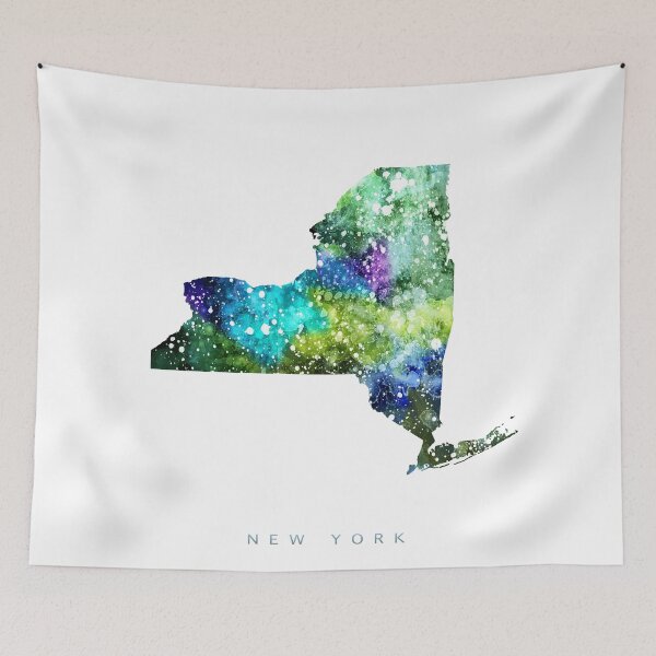 Item preview, New York Map Watercolor Painting designed and sold by InkistPrints.