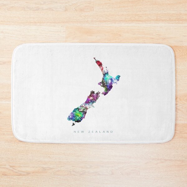 Item preview, New Zealand Map Watercolor Painting designed and sold by InkistPrints.