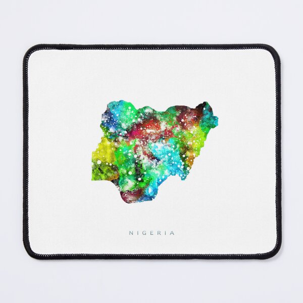 Item preview, Nigeria Map Watercolor Painting designed and sold by InkistPrints.