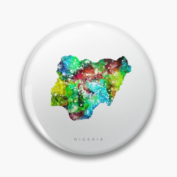 Item preview, Nigeria Map Watercolor Painting designed and sold by InkistPrints.