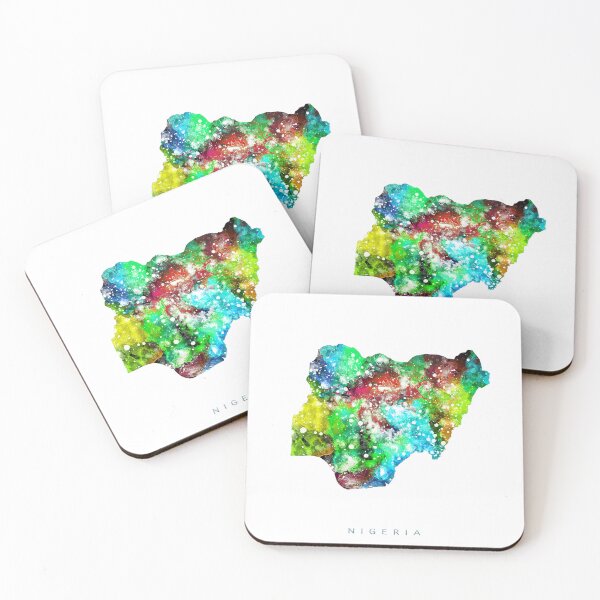 Item preview, Nigeria Map Watercolor Painting designed and sold by InkistPrints.