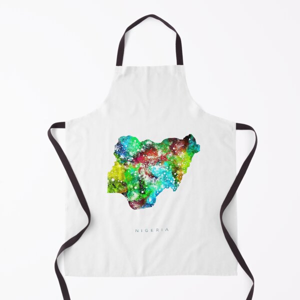 Item preview, Nigeria Map Watercolor Painting designed and sold by InkistPrints.
