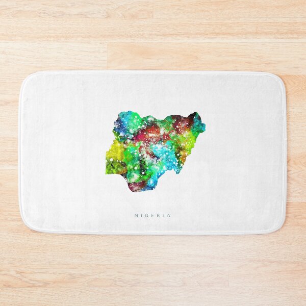 Item preview, Nigeria Map Watercolor Painting designed and sold by InkistPrints.