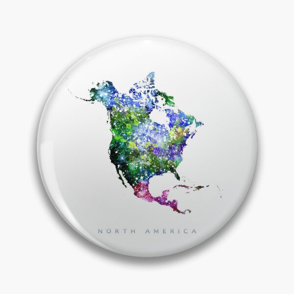 Item preview, North America Map Watercolor Painting designed and sold by InkistPrints.