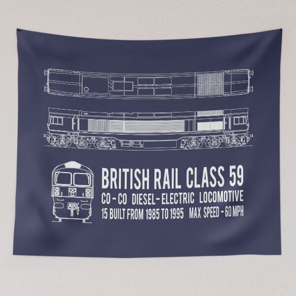 Item preview, British Rail Class 59 Locomotive Blueprint Diagrams Gift designed and sold by Maljonic.