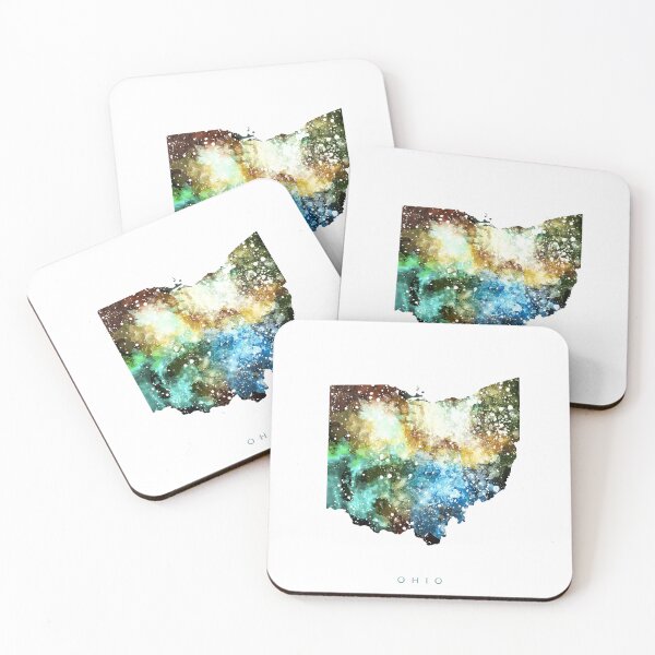 Item preview, Ohio Map Watercolor Painting designed and sold by InkistPrints.