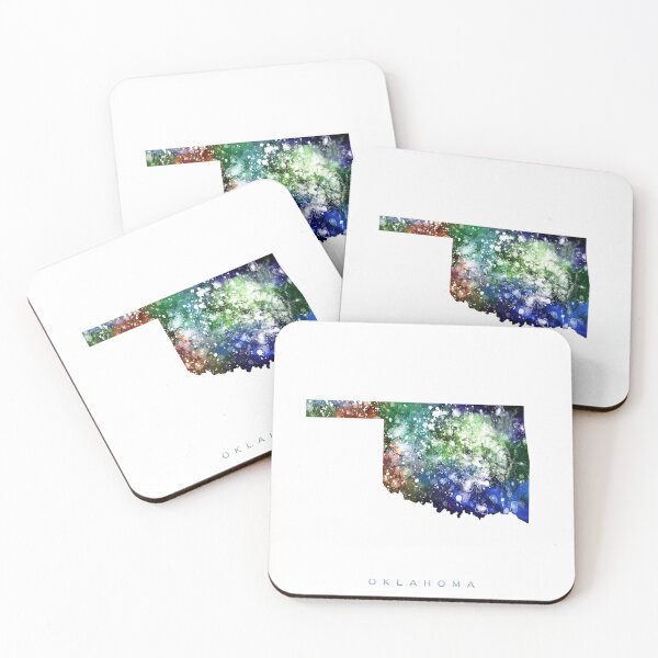 Item preview, Oklahoma Map Watercolor Painting designed and sold by InkistPrints.