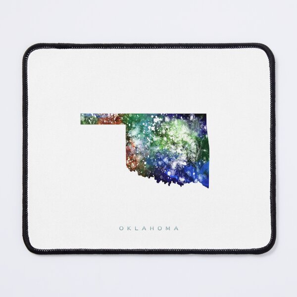 Item preview, Oklahoma Map Watercolor Painting designed and sold by InkistPrints.