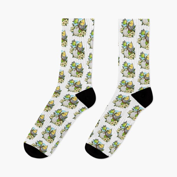 Item preview, Cockatiel, Quaker, Budgie, and Flowers designed and sold by birdhism.