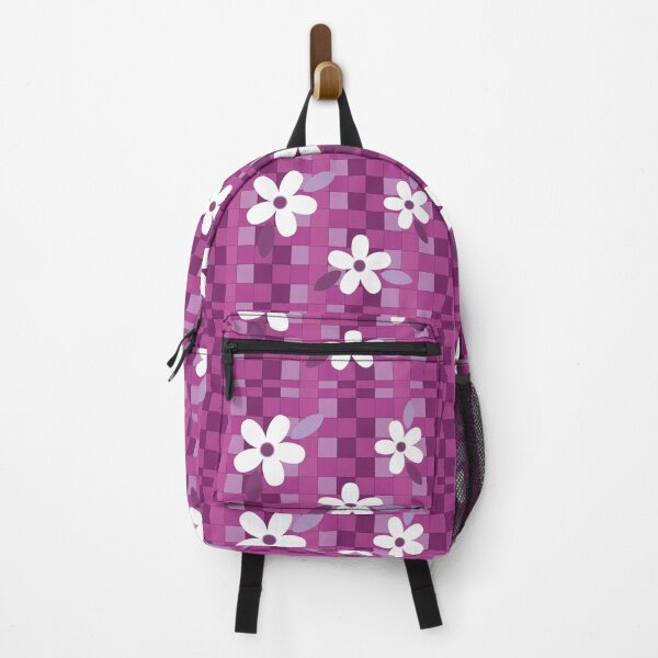 Item preview, Purple pattern and white flowers designed and sold by IdeeAle.