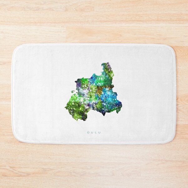 Item preview, Oulu Map Watercolor Painting designed and sold by InkistPrints.