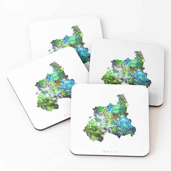 Aperçu de l'œuvre Oulu carte aquarelle peinture créée et vendue par InkistPrints.