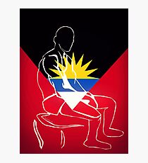 Custom Stencil Man (Antigua) Photographic Print