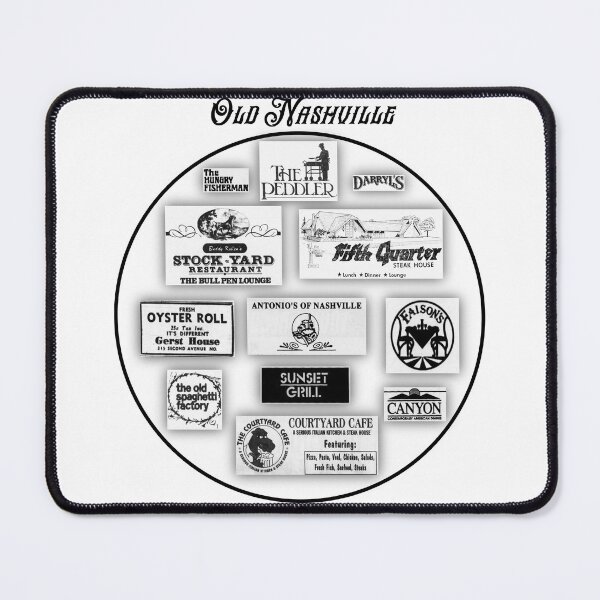 Item preview, Old Nashville Restaurants designed and sold by BluebirdGraphic.