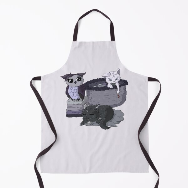 Item preview, Cats and an Owl Laundry Day Black designed and sold by TheFoxyWolfShop.