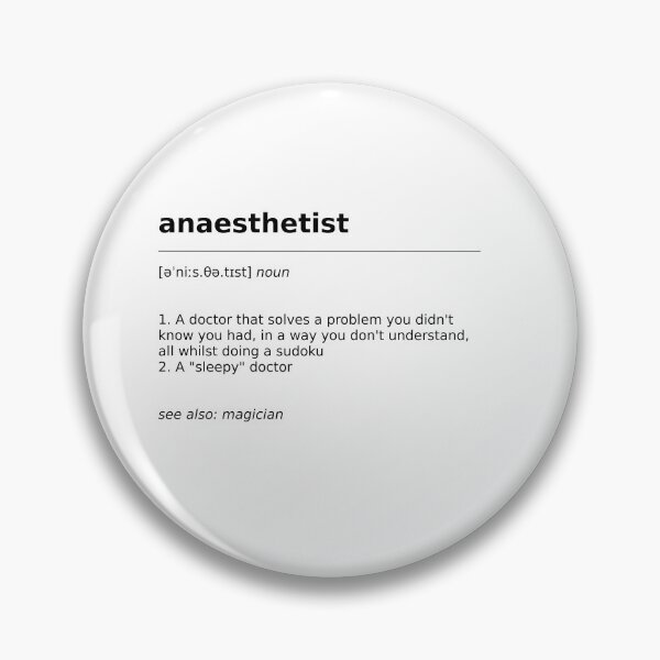 Item preview, Anaesthetist Definition designed and sold by billybillbobob.