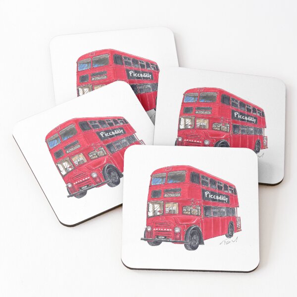 Item preview, Vintage Piccadilly Double Decker British Bus  Red designed and sold by WheelsinArt.