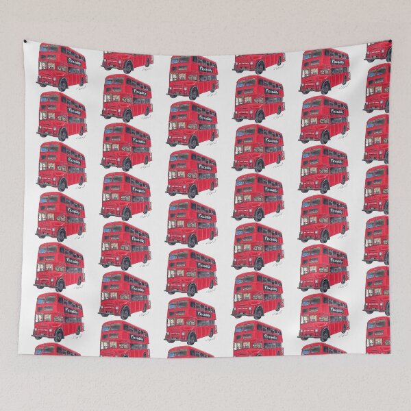 Item preview, Vintage Piccadilly Double Decker British Bus  Red designed and sold by WheelsinArt.
