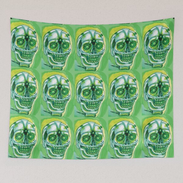 Item preview, Green Punk Skull designed and sold by DStathers-Art.