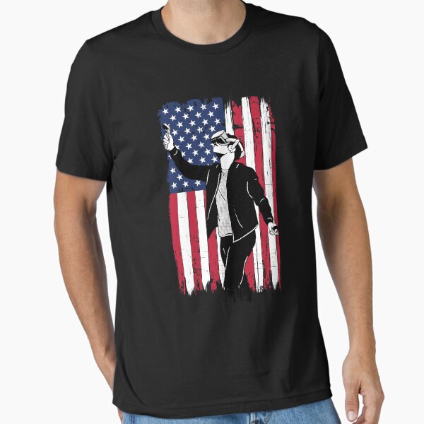 Item preview, VR Pulse Heartbeat Patriotic Flag Gamer Virtual Reality designed and sold by DadJokeDescript.
